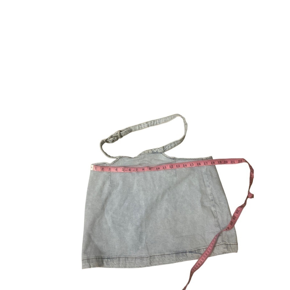 WeWoreWhat NWT Light Wash Cut Out Mini Denim Mini Skirt Size Large - Picture 11 of 11